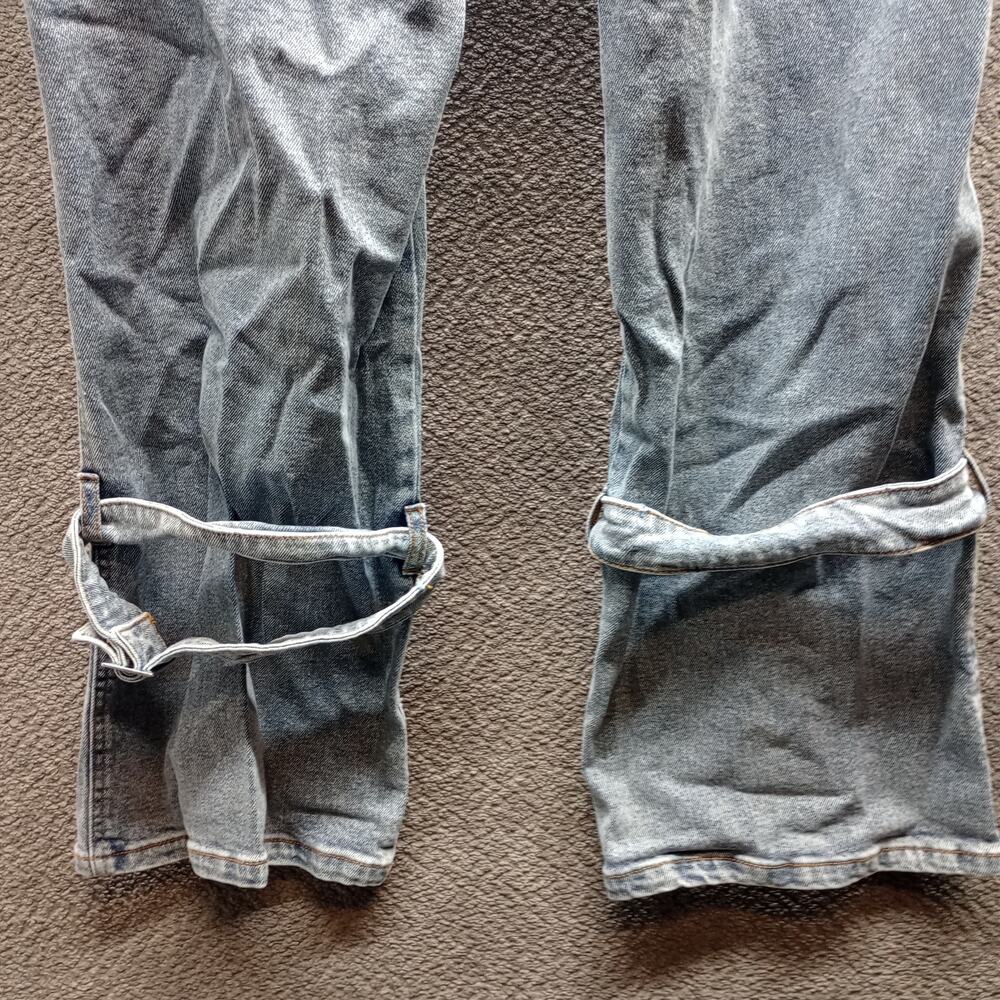 Hot Topic Men Wide Strap Leg Cotton Cargo Jeans 34x32 - Picture 3 of 12